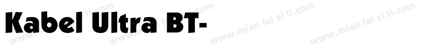Kabel Ultra BT字体转换